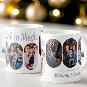 Taza De Café Cree en la Magia 6 Foto de Lozenge Redondeado Nuev