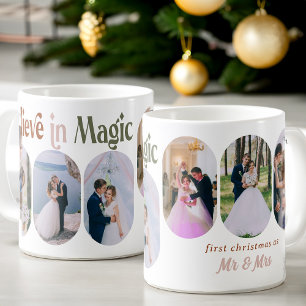 Taza De Café Cree en la Magia 6 Foto Redondeada en Forma de Pas