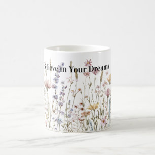 Taza De Café Cree en las flores silvestres