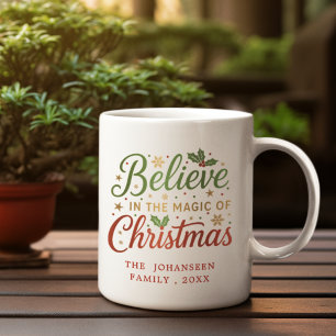 Taza De Café Cree en los Navidades que escriben moda moderna y