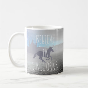 Taza De Café Cree en Unicornios Arte Caprichoso