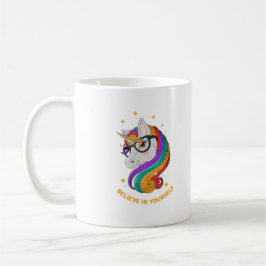 Taza De Café Cree En Usted Misma Unicornio