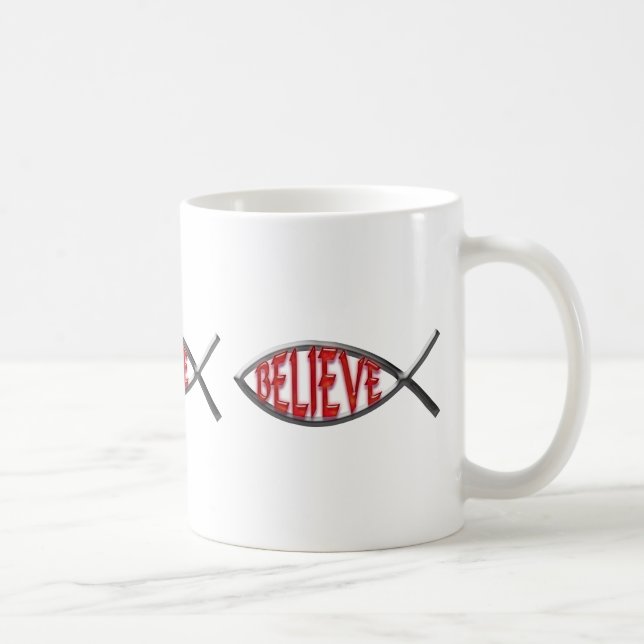 Taza De Café Cree Pez- Rojo (Derecha)