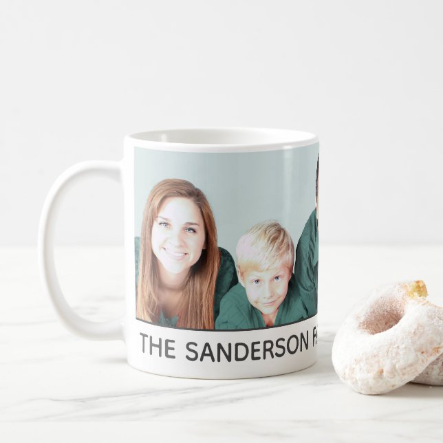 Taza De Café Cree su propia foto de familia de encargo (Con donut)
