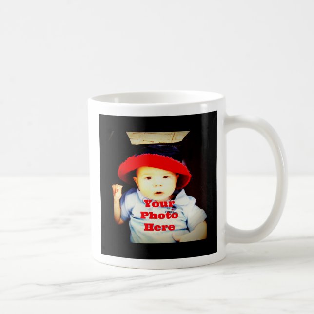 Taza De Café Cree su propia plantilla de los regalos de la foto (Derecha)