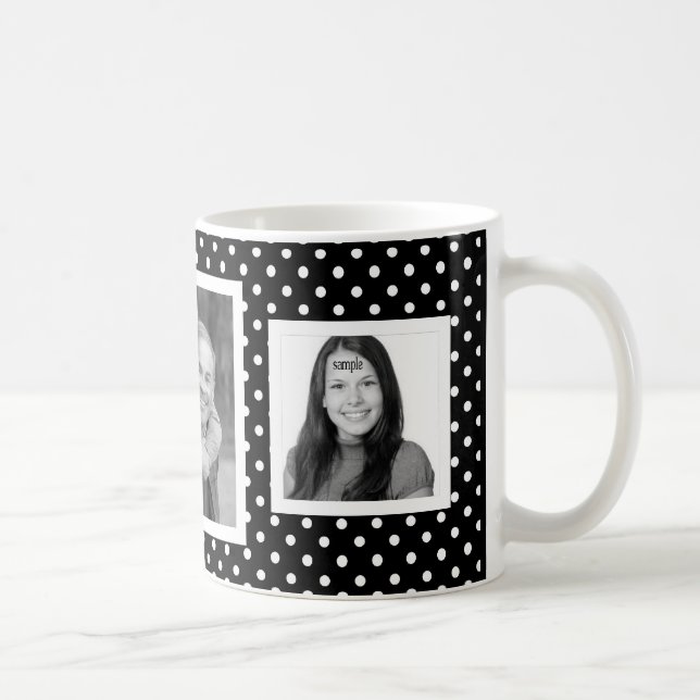 Taza De Café Cree sus propias tres fotos cuadradas (Derecha)