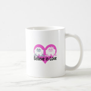 Taza De Café ¡Creed en el amor! Cute Yetis