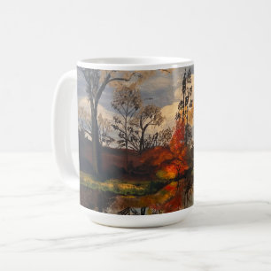 Taza De Café Creek Side en otoño, original de Gary Poling