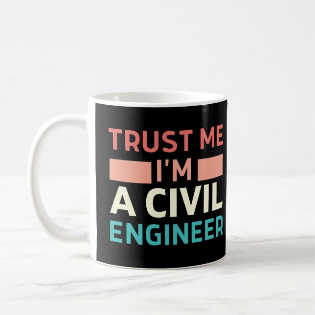 Taza De Café Créeme, soy ingeniero civil (Izquierda)