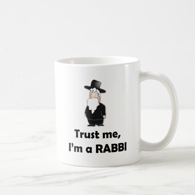 Taza De Café Créeme, soy un rabino - Gracioso humor judío (Derecha)