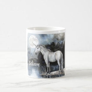 Taza De Café Creen Luna Llena Unicornio