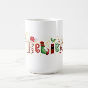 Taza De Café CREENCIA caprichosa con los Navidades de las manch