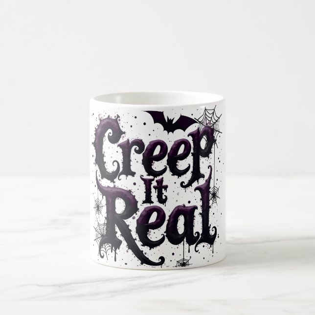 Taza De Café Creep It Real - Edgy Halloween Vibes (Centro)