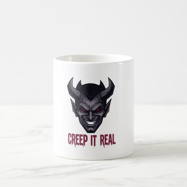 Taza De Café Creep It Real Funny Halloween Spookie (Centro)