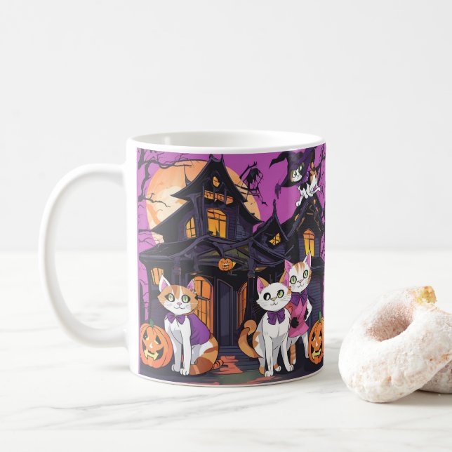 Taza De Café Creeping It Real Halloween (Con donut)