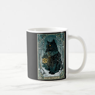 Taza De Café Creepmas Vintage El Gato Yule Carta de Tarot Navid