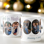 Taza De Café Creer en el Recién nacido de fotos Magic 6 redondo<br><div class="desc">Cree en la foto mágica para los padres nuevos o como regalo de anuncio de nacimiento de vacaciones - o puede personalizar la redacción para cualquier ocasión. El diseño cuenta con 6 fotos y una redacción totalmente editable para que puedas personalizar lo que quieras. Sus fotos se muestran en formato...</div>