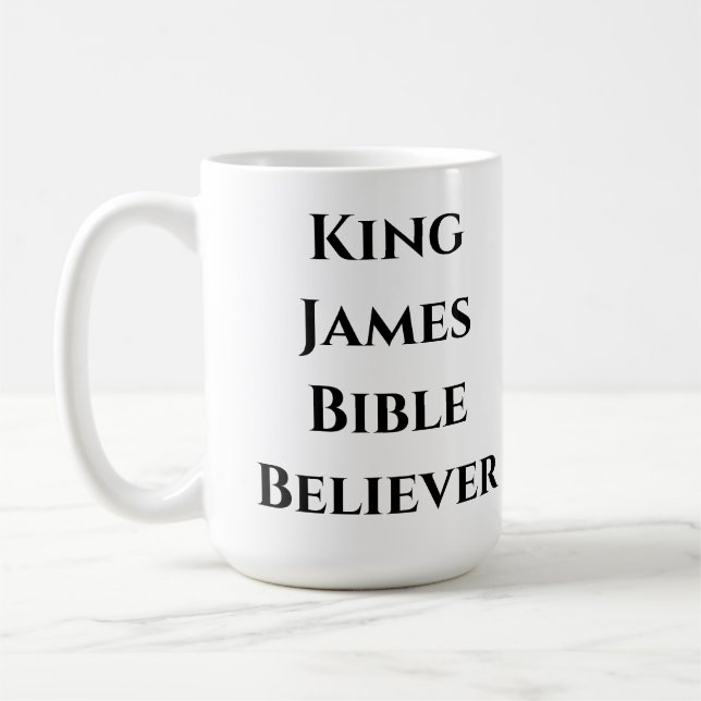 Taza De Café Creer en la Biblia Salmos Escritura Verse (Izquierda)