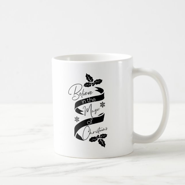 Taza De Café Creer en la magia de los Navidades Navidades (Derecha)