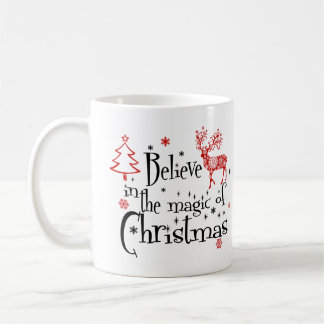 Taza De Café Creer en la magia de los Navidades personalizados
