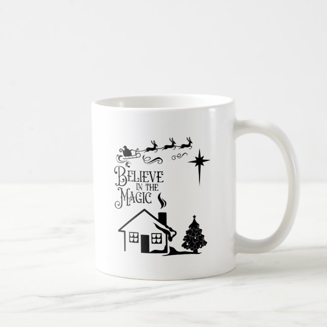 Taza De Café Creer En La Mug De Los Navidades Mágicos (Derecha)