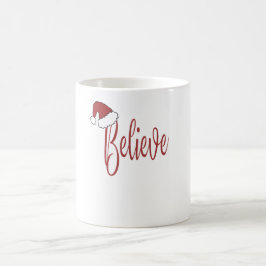 Taza De Café Creer en Navidades con Sombrero rojo