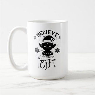 Taza De Café Creer en tu elfo
