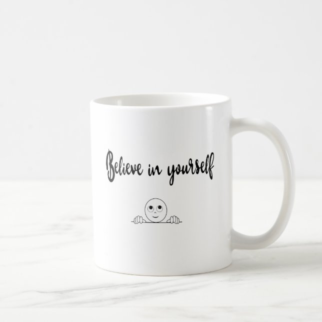 Taza De Café Creer En Tu Propio Texto E Imagen (Derecha)