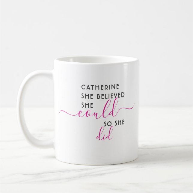 Taza De Café Creía Que Podía, Así Que Lo Personalizó (Izquierda)