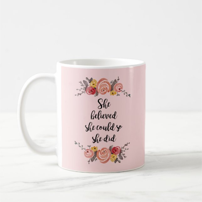 Taza De Café Creía Que Podía Pintar Flores (Izquierda)