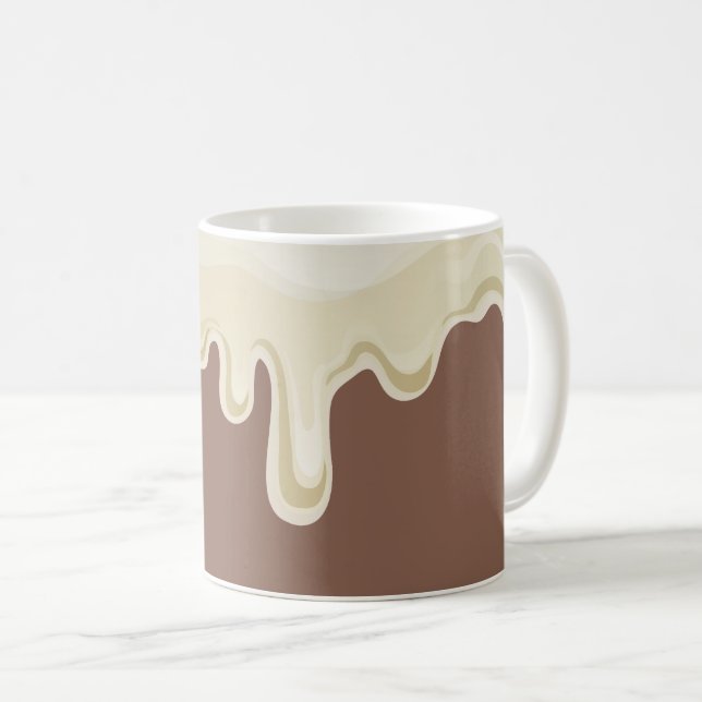 Taza De Café Crema de goteo de chocolate caliente (Anverso derecho)
