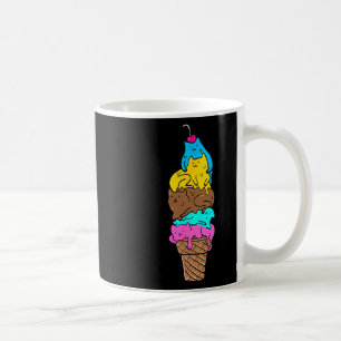 Taza De Café Crema de hielo de gato dulce - Camisa de postre ga