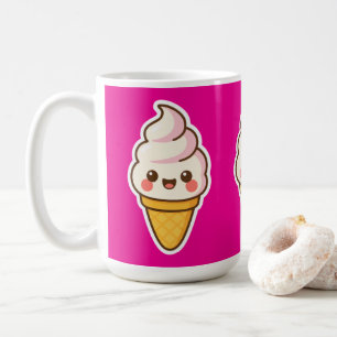 Taza De Café Crema de hielo de Kawaii dulce