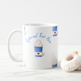 Taza De Café Crema lata y batida (azul)