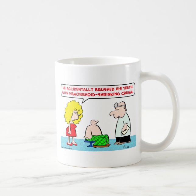 Taza De Café crema que encoge cepillada médico del hemorrhoid (Derecha)