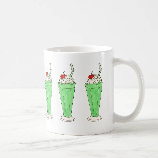 Taza De Café Crema verde de hielo de Shamrock Shake St. Patrick (Derecha)