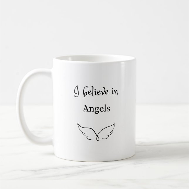Taza De Café Creo en Angels Mug (Izquierda)