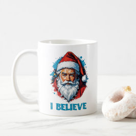 Taza De Café Creo en el diseño del graffiti de Santa Claus