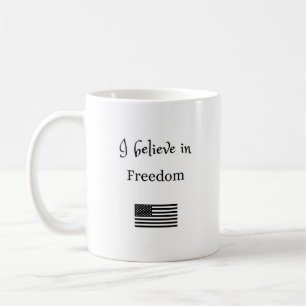 Taza De Café Creo en la libertad de peluca