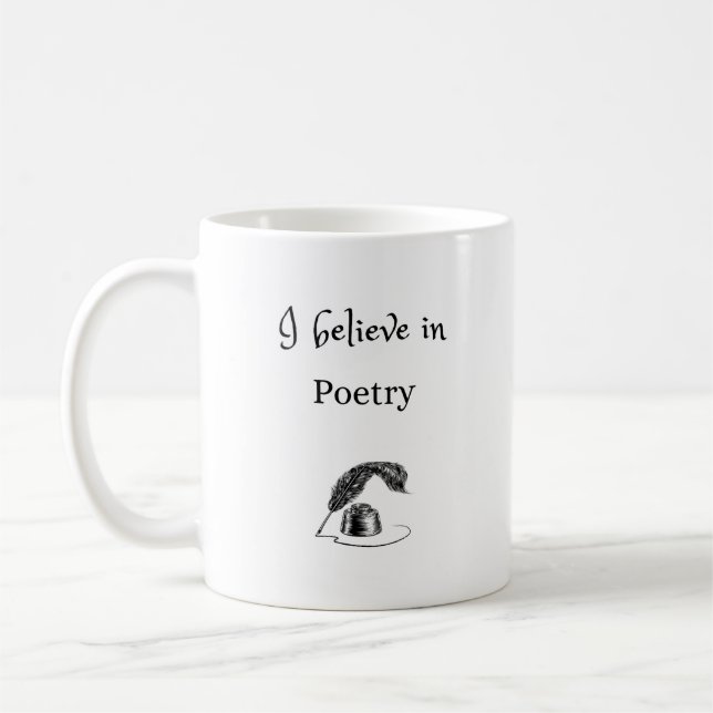 Taza De Café Creo en la música de poesía (Izquierda)
