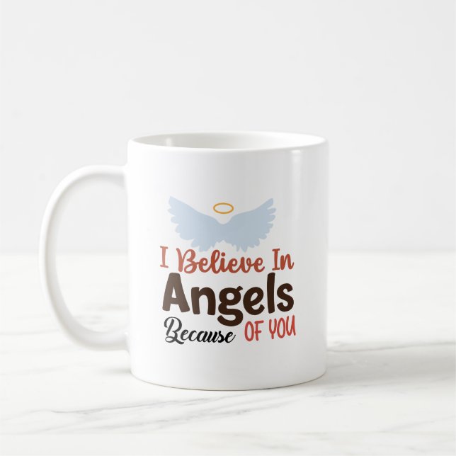 Taza De Café Creo en los ángeles por ti (Izquierda)