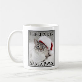 Taza De Café Creo En Santa Paws Se Trata De Un Gato En Santa Ha