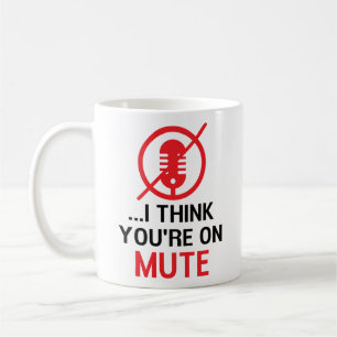 Taza De Café Creo que estás en silencio, trabajo gracioso desd