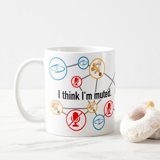 Taza De Café Creo que estoy muda (Con donut)