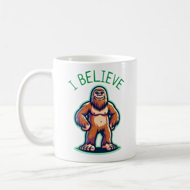 Taza De Café Creo que Sasquatch Bigfoot (Izquierda)