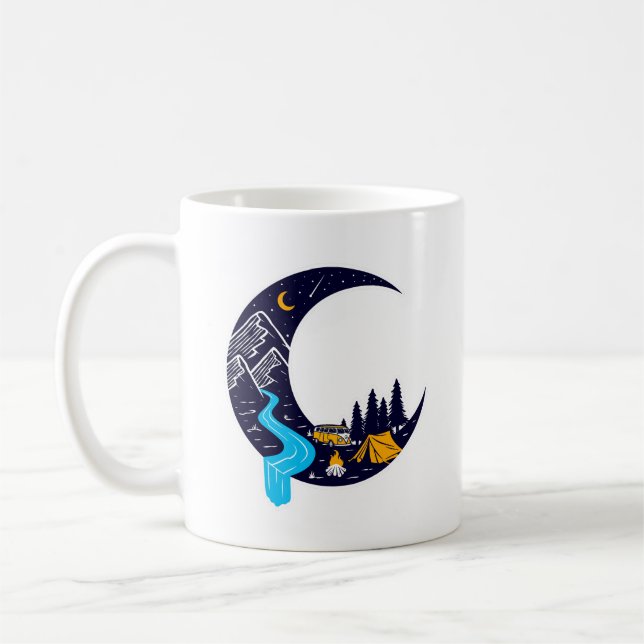 Taza De Café Crescent Moon Adventure Camping (Izquierda)