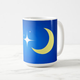 Taza De Café Crescent Moon With Stars Symbol