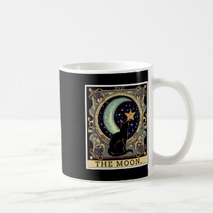 Taza De Café Cresent Moon Tarot Card Vintage Black Cat Wome