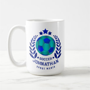 Taza De Café Crest de Balón de Fútbol   Regalos para Fanáticos 