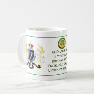 Taza De Café CREST DE IRLANDA Personalizado 